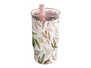 Nerezový termohrnek s brčkem Mist Falling Leaves 720 ml