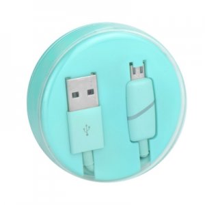 Dátový kábel Micro USB modrý - Box