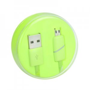 Dátový kábel Micro USB zelený - Box