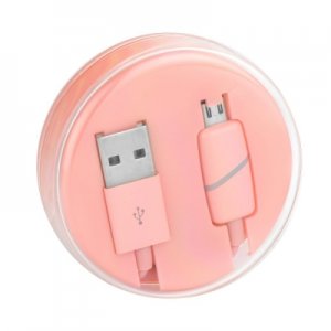 Dátový kábel Micro USB ružový - Box